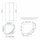 WASSERKRAFT Wiese 84P Душевой уголок пятиугольный размер 90x90 см двери распашные профиль - черный / стекло - прозрачное WASSERKRAFT 84P11 - фото 290133