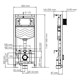WASSERKRAFT Aller 10TLT.010.ME Система инсталляции для унитазов WASSERKRAFT 10TLT.010.ME - фото 290215