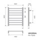 FIXSEN Полотенцесушитель электрический  UNIVERSAL 600х500 черный (FX-7200B) FX-7200B - фото 290670