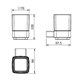 LANGBERGER Black Edition Стакан стекло к стене квадратный (11311A-BP), черный матовый BLACKEDITION11311A-BP - фото 290733