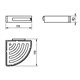 LANGBERGER Accessories Полка угловая 1-эт. (75260), хром Accessories75260 - фото 290739