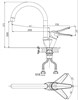 RUSH Jawa Смеситель для кухни (JA0735-22), цвет хром JA0735-22 - фото 291058
