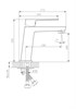 RUSH Thira Смеситель для умывальника (TR3635-12Grey), цвет графит TR3635-12Grey - фото 291269