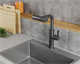 RUSH Tinos Смеситель для кухни с выдвижной лейкой (TI3732-18Grey), цвет графит TI3732-18Grey - фото 291355