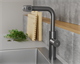 RUSH Tinos Смеситель для кухни с выдвижной лейкой (TI3732-18Grey), цвет графит TI3732-18Grey - фото 291358