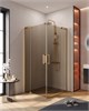CEZARES Slider Душевой уголок прямоугольный размер 100x70 см, профиль - брашированное золото / стекло - бронза, двери Распашная SLIDER-AH-2-70/80-100/110-BR-BORO
