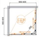 CEZARES Molveno Душевой уголок квадратный размер 90x90 см двери раздвижные профиль - брашированное золото / стекло - прозрачное MOLVENO-A-2-90-C-BORO-IV - фото 291649