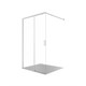 AQUATEK Душевая перегородка Walk In 120см, раздвижная, с держателем 1200мм, профиль хром, стекло прозрачное, закаленное AQ.WISL.120.1CH