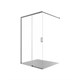 AQUATEK Душевая перегородка Walk In 120см, раздвижная, с держателем 1200мм, профиль оружейная сталь, стекло прозрачное, закаленное AQ.WISL.120.1GM