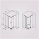 AM.PM X-Joy Душевое ограждение прямоугольное, раздвижные двери 100x80 хром мат.,стекло прозр W94G-403-100280-MT1K - фото 293819