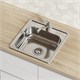 IDDIS Мойка врезного монтажа с сифоном Strit S, нерж. сталь, полир., 485*485 (STR48P0i77S) STR48P0i77S - фото 295895
