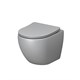 GROSSMAN Унитаз GR-4455GLMS Color (485х365х360) СВЕТЛО-СЕРЫЙ матовый подвеснойбезободковый с тонкой крышкой GR-4455GLMS - фото 297349