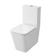 GROSSMAN Унитаз напольный GR-4418SQ (610х365х825) безободковый,белый с тонкой крышкой,микролифт,смыв торнадо,2 места GR-4418SQ - фото 297400