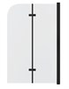 GROSSMAN Шторка для ванны GR-106/100 BLACK (100х150) распашная,черный,стекло прозрачное GR-106100BLACK - фото 297570