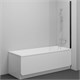 AZARIO Шторка для ванны  MERRIT 800х1400, покрытие Easy Clean, прозрачное стекло 6 мм, цвет профиля черный (AZ-NF6310-1 800 BLACK) AZ-NF6310-1 800 BLACK - фото 298598