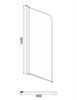 AZARIO Шторка для ванны  MERRIT 800х1400, прозрачное стекло 5 мм, покрытие EASY CLEAN, цвет профиля серебро (AZ-NF6211 800), двери распашные AZ-NF6211 800 - фото 298602