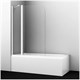 AZARIO Шторка для ванны  MERRIT 1100(700+400)х1400 прозрачное стекло 6 мм, покрытие EASY CLEAN, цвет профиля серебро (AZ-NF6221 1100), двери распашные AZ-NF6221 1100 - фото 298607