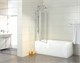 AZARIO Шторка для ванны  MERRIT 1100(700+400)х1400 прозрачное стекло 6 мм, покрытие EASY CLEAN, цвет профиля серебро (AZ-NF6221 1100), двери распашные AZ-NF6221 1100 - фото 298608