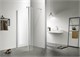 AZARIO Душевая перегородка  CHICAGO 800х1950 прозрачное стекло 8 мм, покрытие EASY CLEAN, подвижная доп.перегородка 30 см, цвет профиля серебро (AZ-NAR6321 800) AZ-NAR6321 800 - фото 298753