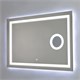 AZARIO Зеркало Оптима 915х685, LED-подсветка с диммером 2 режима, сенсорный выключатель, увеличительное зеркало (ФР-00001375) ФР-00001375 - фото 298785