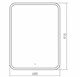 AZARIO Зеркало Стив 685х915, LED-подсветка с диммером, сенсорный выключатель (ФР-00001480) ФР-00001480 - фото 299052