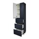 AZARIO Пенал Эстима 52/3 520х330х1960 напольный, графит (CS00094563), цвет Графит CS00094563 - фото 299226