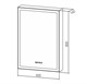 AZARIO Зеркало-шкаф Киото 60 (600х800) c подсветкой и диммером + часы (LED-00002358), цвет белый LED-00002358 - фото 299706