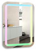 AZARIO Зеркало Мальта RGB 550*800 c подсветкой и диммером, мульти-цвет, сенсорный выключатель (LED-00002511) LED-00002511 - фото 299799