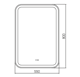 AZARIO Зеркало Мальта RGB 550*800 c подсветкой и диммером, мульти-цвет, сенсорный выключатель (LED-00002511) LED-00002511 - фото 299803
