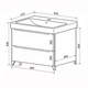 AZARIO Комплект Тумба LOTOS 80/2 Н 820х475х835 напольная с раковиной Monte 80 (CS00081987), цвет белый CS00081987 - фото 299839