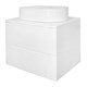 AZARIO Тумба LOTOS 60/2 600х460х500 подвесная, без раковины, белый глянцевый (CS00084142), цвет белый CS00084142 - фото 299857