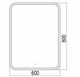 AZARIO Зеркало Стив 600х800 LED-подсветка, сенсорный выключатель, диммер (LED-00002249) LED-00002249 - фото 300275