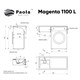 AZARIO Комплект тумба с раковиной Magenta 110 левая под стиральную машину (46) белая (CS00078394), цвет белый CS00078394 - фото 300346