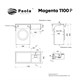 AZARIO Комплект тумба с раковиной Magenta 110 правая под стиральную машину (46) белая (CS00079140), цвет белый CS00079140 - фото 300426