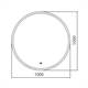 AZARIO Зеркало Monaco-BLACK d1000 бесконтактный сенсор, черная рамка (LED-00002769) LED-00002769 - фото 300534