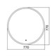 AZARIO Зеркало Monaco-BLACK d770 бесконтактный сенсор, черная рамка (LED-00002770) LED-00002770 - фото 300557