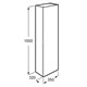 AZARIO Пенал Viola 35 350х300х1500 подвесной, бежевый (CS00096740), цвет бежевый CS00096740 - фото 300879