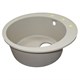AZARIO Кухонная мойка Sivas 480х480х197 кварцевая, круглая, сифон в комплекте, цвет Песочный (CS00097655) CS00097655 - фото 301093