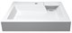 AZARIO Раковина подвесная Slim 600х600х110 литьевой мрамор, белая (CS00078302) CS00078302 - фото 301876