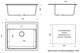 AZARIO Кухонная мойка Litos 570x505x200 искусственный мрамор, цвет Светло серый (CS00078328) CS00078328 - фото 301900