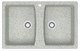 AZARIO Кухонная мойка Elmas 780х500х190 двойная, искусственный мрамор, цвет светло серый (CS00078335) CS00078335 - фото 301910