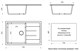 AZARIO Кухонная мойка Vision 750x505x218 искусственный мрамор, цвет Светло серый (CS00078341) CS00078341 - фото 301924