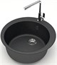 AZARIO Кухонная мойка Vital 507x507x200 искусственный мрамор, цвет Черный (CS00078345) CS00078345 - фото 301929