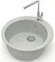 AZARIO Кухонная мойка Vital 507x507x200 искусственный мрамор, цвет Светло серый (CS00078348) CS00078348 - фото 301935