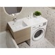 AZARIO Раковина Paola Magenta 1100 L левосторонняя, литьевой мрамор, белый (CS00078450) CS00078450 - фото 301945