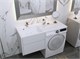 AZARIO Раковина Paola Magenta 1200 L левосторонняя, литьевой мрамор, белый (CS00078451) CS00078451 - фото 301956