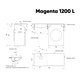 AZARIO Раковина Paola Magenta 1200 L левосторонняя, литьевой мрамор, белый (CS00078451) CS00078451 - фото 301957