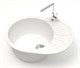 AZARIO Кухонная мойка Light 575х440х215) искусственный мрамор, цвет Белый (CS00079917) CS00079917 - фото 302044