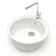 AZARIO Кухонная мойка Vital 507x507x200 искусственный мрамор, цвет Белый (CS00078342) CS00078342 - фото 302053