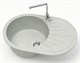 AZARIO Кухонная мойка Flora 730x450x215 искусственный мрамор, цвет светло серый (CS00079916) CS00079916 - фото 302109